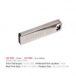 UD 955 - Metal USB Flash Drive - Silver